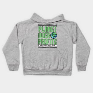 Earth Day - Planet Over Profits - April 22nd Earth Day 2024 Kids Hoodie